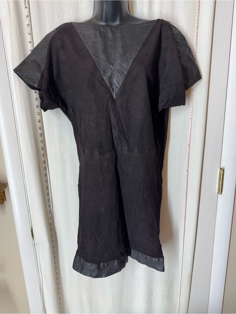 Vintage Women's Fine Fashions Leather and Suede Dress